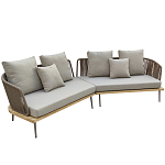 Диван садовый угловой Counter серый варинант исполнения - 1 | Loft Concept в Ростове-на-Дону