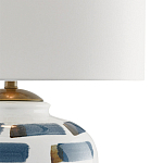 Настольная лампа керамическая с белым тканевым абажуром Perfect White Canvas варинант исполнения - 1 | Loft Concept в Ростове-на-Дону