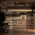 Обои ручная роспись The Art of Learning and Steps for the Flowers by Teo Yang Special Colourway on purple painted Xuan paper варинант исполнения - 1 | Loft Concept в Ростове-на-Дону