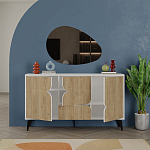 Комод с 3-мя дверцами и выдвижным ящиком цвета светлый дуб SPARK CONSOLE WHITE варинант исполнения - 2 | Loft Concept в Ростове-на-Дону