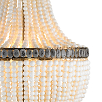 Люстра каплевидной формы декорированная нитями стеклянных бусин молочного цвета Bead threads варинант исполнения - 1 | Loft Concept в Ростове-на-Дону