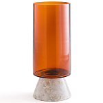Высокая чаша из янтарного стекла Amber Marble Vase варинант исполнения - 1 | Loft Concept в Ростове-на-Дону