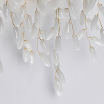 Бра золотого цвета с ветвями и белыми овальными стеклянными подвесками Droplet Chandelier варинант исполнения - 5 | Loft Concept в Ростове-на-Дону