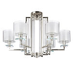 Люстра с 6-ю цилиндрическими плафонами из стекла Laurent варинант исполнения - 3 | Loft Concept в Ростове-на-Дону