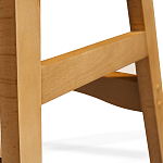 Барный стул со спинкой и подлокотниками на 4-х деревянных ножках Кремовый Велюр Ava Charm варинант исполнения - 7 | Loft Concept в Ростове-на-Дону