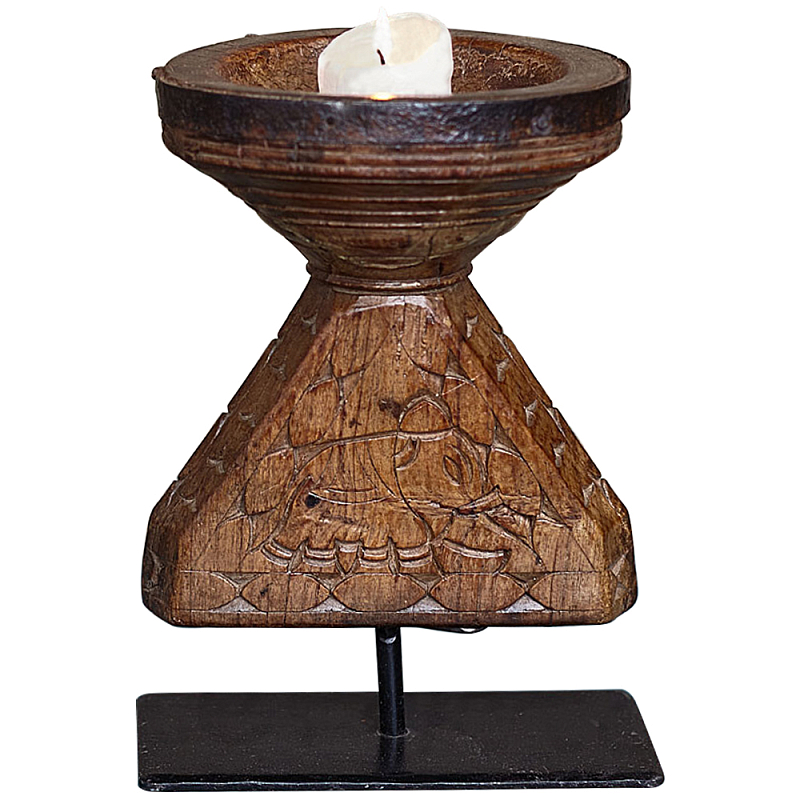        Wooden Carved Candlestick   -- | Loft Concept 