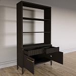 Стеллаж Primo с ящиками Темный орех варинант исполнения - 7 | Loft Concept в Ростове-на-Дону