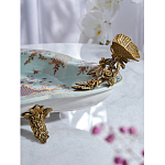 Блюдо овальное из голубого фарфора с ручками в виде бабочек и цветочным рисунком Blue Garden варинант исполнения - 5 | Loft Concept в Ростове-на-Дону