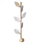 Бра с золотистой вертикальной трубкой и декоративными прозрачными листьями из стекла Sylva  варинант исполнения - 1 | Loft Concept в Ростове-на-Дону