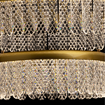 Люстра двухъярусная с золотого цвета и прозрачными подвесками Pettico варинант исполнения - 5 | Loft Concept в Ростове-на-Дону