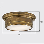Потолочный светильник круглый цвета состаренная латунь Modern Simple Ceiling Light варинант исполнения - 5 | Loft Concept в Ростове-на-Дону