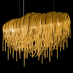 Люстра подвесная с металлическими цепочками и изогнутыми металлическими дугами 72 см Atlantis Chain варинант исполнения - 19 | Loft Concept в Ростове-на-Дону