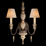 Бра с двумя конусовидными белыми тканевыми абажурами Terrain варинант исполнения - 2 | Loft Concept в Ростове-на-Дону