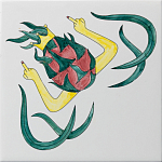 Плитка дизайнерская Драконий фрукт варинант исполнения - 2 | Loft Concept в Ростове-на-Дону