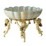Чаша с орнаментом на бронзовых ножках в виде ангелов Eden Garden варинант исполнения - 1 | Loft Concept в Ростове-на-Дону