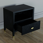 Прикроватная тумбочка с полкой Elsa Dreams Black варинант исполнения - 2 | Loft Concept в Ростове-на-Дону