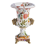 Ваза из фарфора с бронзовыми Овнами Bronze Aries варинант исполнения - 1 | Loft Concept в Ростове-на-Дону