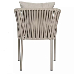 Стул серо-бежевый с декоративным плетением на спинке и подлокотниках Chair Weave варинант исполнения - 4 | Loft Concept в Ростове-на-Дону