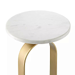Столик приставной с овальным золотым основанием Oval Gold Base варинант исполнения - 2 | Loft Concept в Ростове-на-Дону