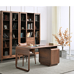 Стол рабочий округлой формы с 3-мя ящиками  Working Moonnut Table варинант исполнения - 3 | Loft Concept в Ростове-на-Дону