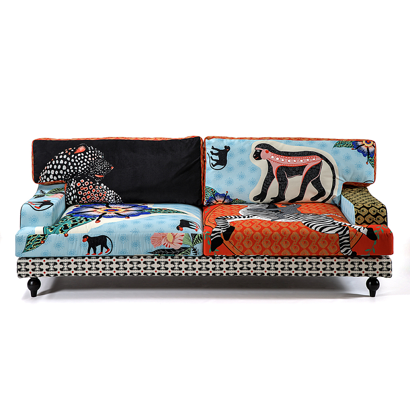 Диван с цветным принтом Qalakabusha Sofa Мульти в Ростове-на-Дону | Loft Concept 