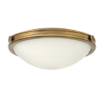 Потолочный светильник цвета латунь с полусферическим матовым белым плафоном Hinkley варинант исполнения - 4 | Loft Concept в Ростове-на-Дону