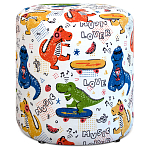 Пуф детский круглый с принтом Dinosaurs CHILDHOOD варинант исполнения - 1 | Loft Concept в Ростове-на-Дону