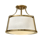 Потолочный светильник со светлым текстильным абажуром Hinkley варинант исполнения - 5 | Loft Concept в Ростове-на-Дону