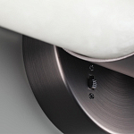 Бра с вытянутым цилиндрическим плафоном из белого алебастра на круглом основании Темная Латунь Cryptocrystalline Stone варинант исполнения - 3 | Loft Concept в Ростове-на-Дону