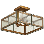 Потолочный светильник квадратный из толстого литого стекла Cast Glass варинант исполнения - 5 | Loft Concept в Ростове-на-Дону