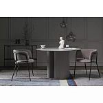 Стул полукруглый с каркасом из металла и мягким сиденьем и спинкой Soft Chenille варинант исполнения - 3 | Loft Concept в Ростове-на-Дону