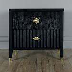 Тумба прикроватная с двумя ящиками Elsa Dreams Black варинант исполнения - 4 | Loft Concept в Ростове-на-Дону