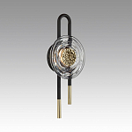 Бра черного цвета с круглым прозрачным стеклянным плафоном Virelia  варинант исполнения - 2 | Loft Concept в Ростове-на-Дону