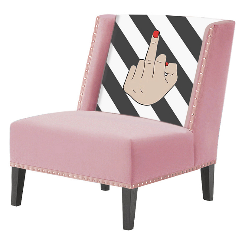 FUN Armchair "fuck off" pink       ̆ ̆  -- | Loft Concept 