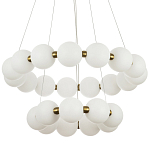 Многоярусная кольцевая люстра с плафонами шары Rings Suspension Light Chandelier варинант исполнения - 1 | Loft Concept в Ростове-на-Дону
