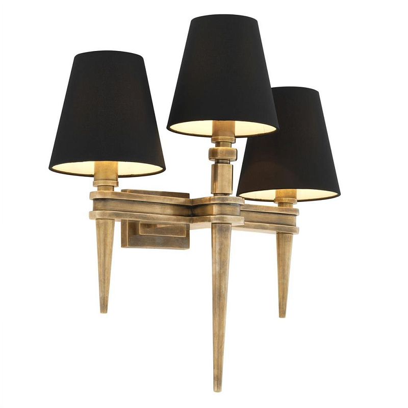  Wall Lamp Waterloo Triple Brass      -- | Loft Concept 