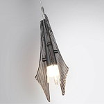 Подвесной светильник с черной металлической основой и рельефным плафоном Glass Pod варинант исполнения - 6 | Loft Concept в Ростове-на-Дону