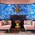 Обои ручная роспись Houghton Canton Blue варинант исполнения - 3 | Loft Concept в Ростове-на-Дону