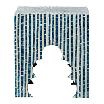 Приставной столик с инкрустацией раковинами устриц Bone Inlay варинант исполнения - 5 | Loft Concept в Ростове-на-Дону