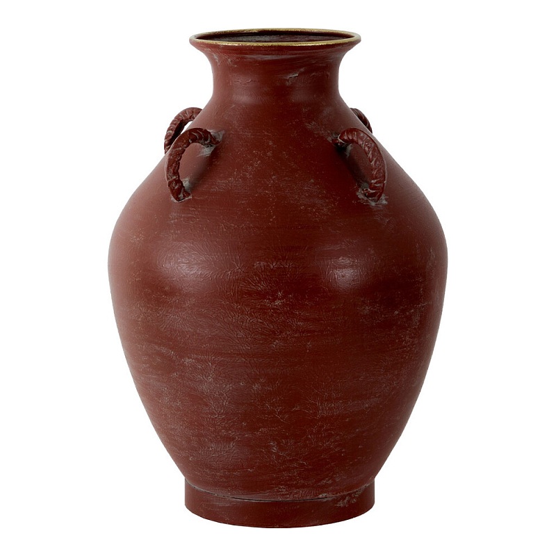 Ваза бордовая с 4-мя фактурными ручками Vase Burgundy Glaze Бордовый в Ростове-на-Дону | Loft Concept 