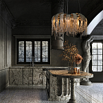 Люстра круглая подвесная с металлическими дугами и длинными цепочками 80 см Atlantis Chain варинант исполнения - 9 | Loft Concept в Ростове-на-Дону