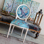 Стул из массива бука с изображением птиц и цветов Turquoise Beige Chinoiserie Garden Chair варинант исполнения - 6 | Loft Concept в Ростове-на-Дону