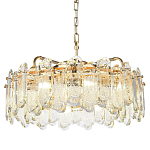 Люстра подвесная круглая с хрустальными овальными подвесками Harmonica варинант исполнения - 1 | Loft Concept в Ростове-на-Дону