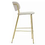 Стул барный широкой полукруглой спинкой на золотистых ножках Chair Smooth Shapes варинант исполнения - 2 | Loft Concept в Ростове-на-Дону