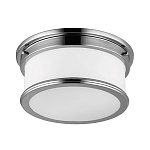 Потолочный светильник для ванных комнат цвета хром с вытянутым плафоном из молочного стекла Feiss варинант исполнения - 1 | Loft Concept в Ростове-на-Дону