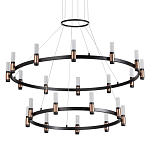 Люстра подвесная с двумя круглыми ярусами и цилиндрическими плафонами Arnaut Light варинант исполнения - 1 | Loft Concept в Ростове-на-Дону