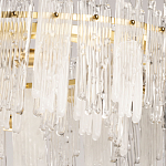 Люстра круглая с прозрачными стержнями разной длины Textured Glass Chandelier варинант исполнения - 4 | Loft Concept в Ростове-на-Дону