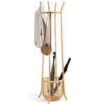 Напольная вешалка с корзиной из ротанга Trina Wicker Floor Hanger варинант исполнения - 1 | Loft Concept в Ростове-на-Дону