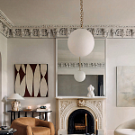 Подвесной светильник в форме шара из белого текстурного стекла Atmosphere варинант исполнения - 3 | Loft Concept в Ростове-на-Дону