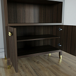 Книжный Стеллаж Elsa Dreams Walnut с задней стенкой варинант исполнения - 4 | Loft Concept в Ростове-на-Дону